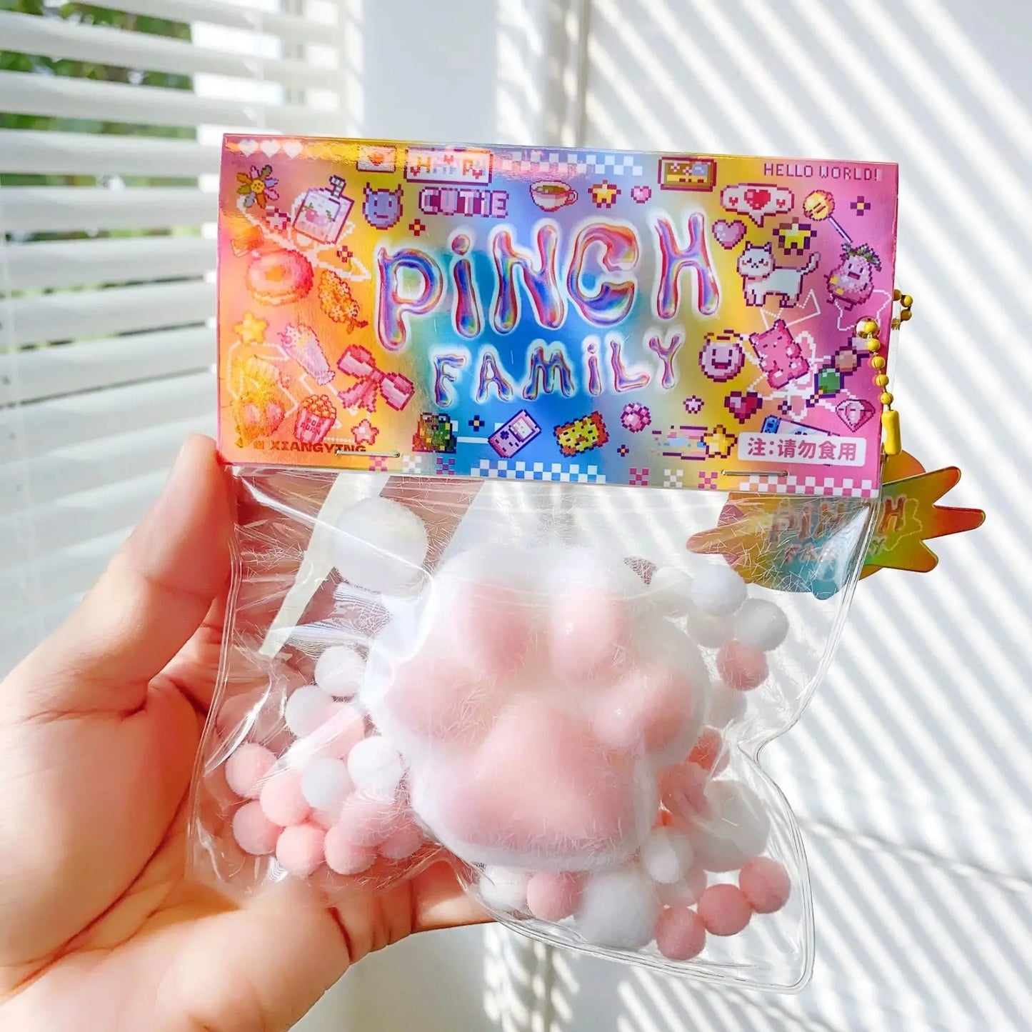 Mini PU Squeeze Toy Cat Foot Mochi Fidget Toy Antistress Ruduce Stress Pinching Cat Paw Soft Relief Relax Toys