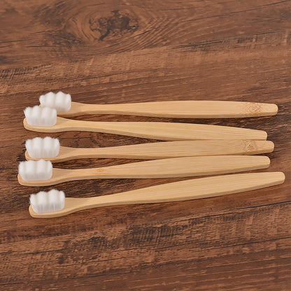 10 Pcs Ultra Fine Soft Hair Eco Friendly Travel Toothbrush Soft Fiber Nano Manual Toothbrush Vegan Teeth Oral Hygiene Care Tools