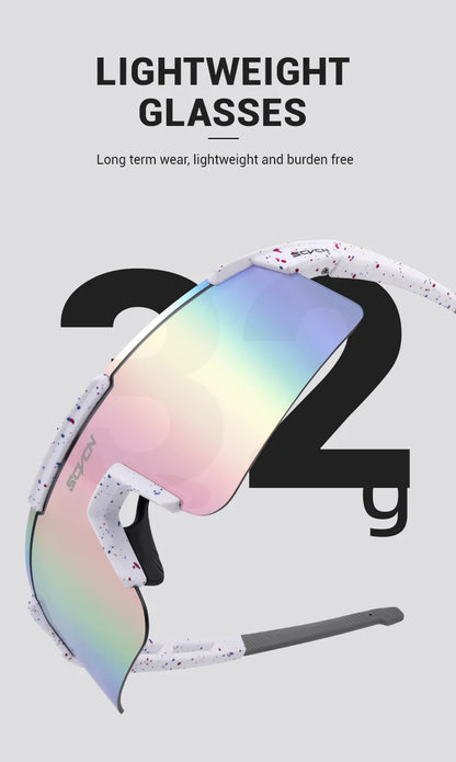 SCVCN New Men Bicycle Sunglasses Women Outdoor Cycling Glasses MTB Driving Bike Eyewear Sports Running Hiking UV400 Goggles