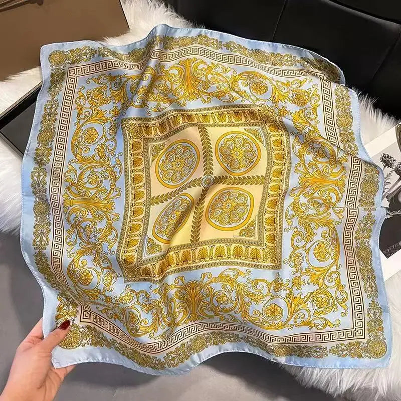 Silky 68x68cm Square Scarf – Stylish & Soft, Multipurpose Head Cover & Elegant Neck Wrap Stylish Print, Silky Soft & Versatile
