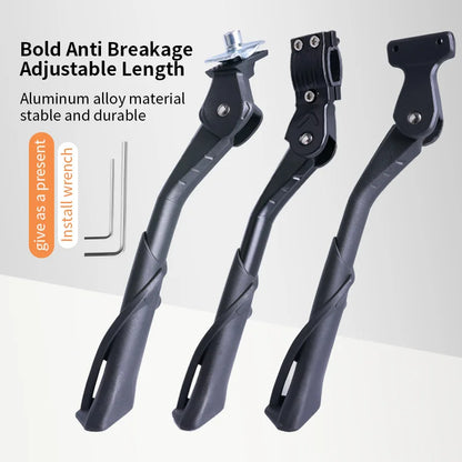 Adjustable Road Bicycle Kickstand High Strength Aluminium Alloy Bike Stand For MTB/Snow/Folding Bike/Electric Vehicle