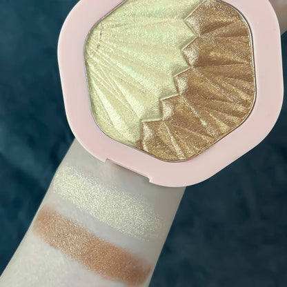 2-Color Blush Palette 2 in 1 Contouring Cream Face Cheek Blush Cream Makeup Sparkle Highlight Multicolor Makeup Blush