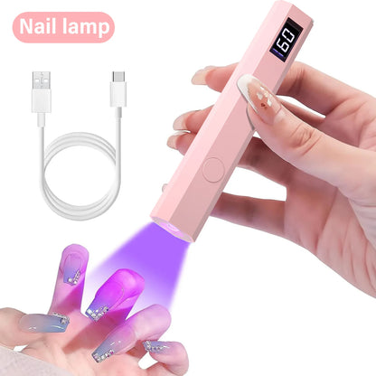 YIKOOLIN Convenient Handheld Nail Dryer Lamp UV/LED Nail Curing All Gel Polish Nail Art Tool Nail Art Convenient Nail Lamp