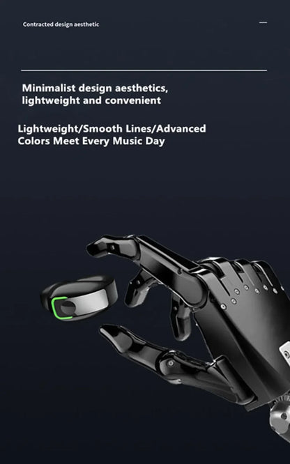 GD28 Bone Conduction TWS Headphones Bluetooth V5.3 Ear Clip Lightweight Business Sports Game Headset with Mic Noise Reduction