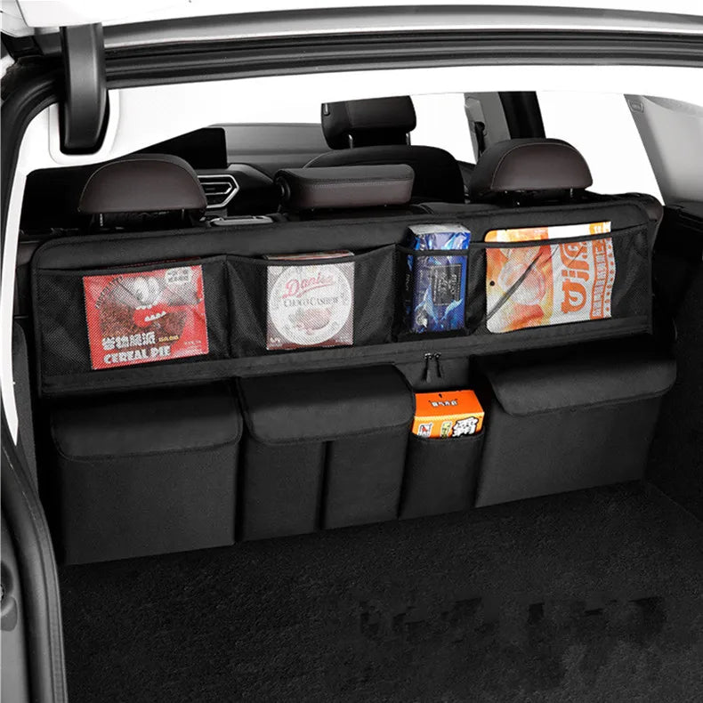 JFBONIN Car Trunk Storage Bag SUV Car Seat Back Hanging Bag Multi Functional Storage Mesh Bag Car Interior Storage Items