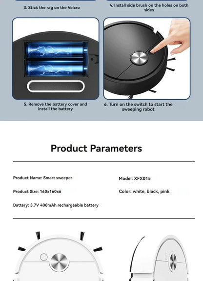 Smart Vacuum Cleaning Robot Mini Mopping Suction And Sweeping Integrated Fully Automatic Cleaning Sweeping Robot