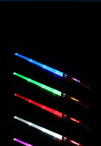 Lightsaber Children's Toy Laser Sword Star 2 in 1 Flash Stick Fluorescent Stick hair Light Saber Children's Toy Sword RGB  Light