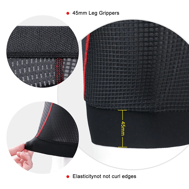 X-TIGER Men's Cycling Underwear Shorts 5D Padded Sports Riding Bike Bicycle MTB Liner Shorts with Anti-Slip Leg Grips