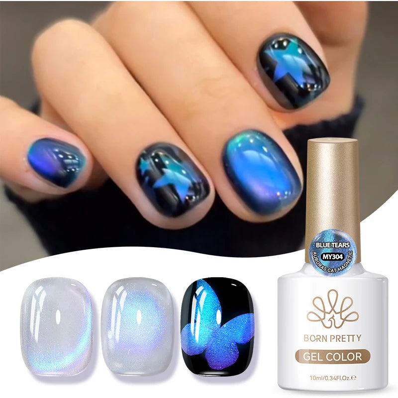 BORN PRETTY 10ml Brown Purple Black Red Cat Magnetic Gel Polish Manicure Soak Off UV Gel Nail Art Varnish Autunm Winter Nails