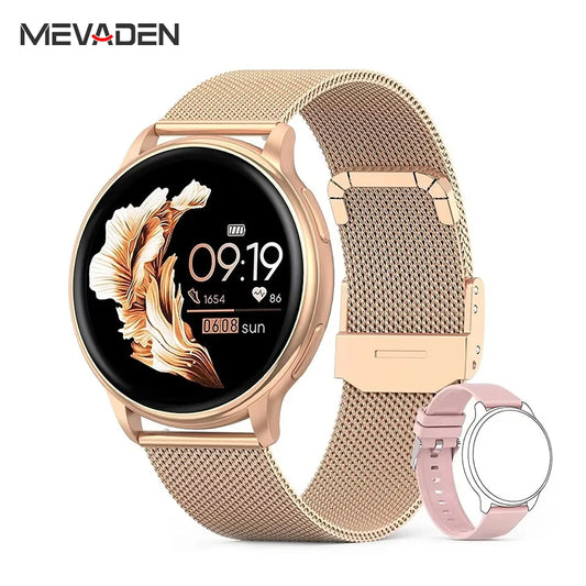 MEVADEN Bluetooth Call Smart Watch Women Custom Dial Watches Men Sport Fitness Tracker Heart Rate Smartwatch For Android IOS Y22