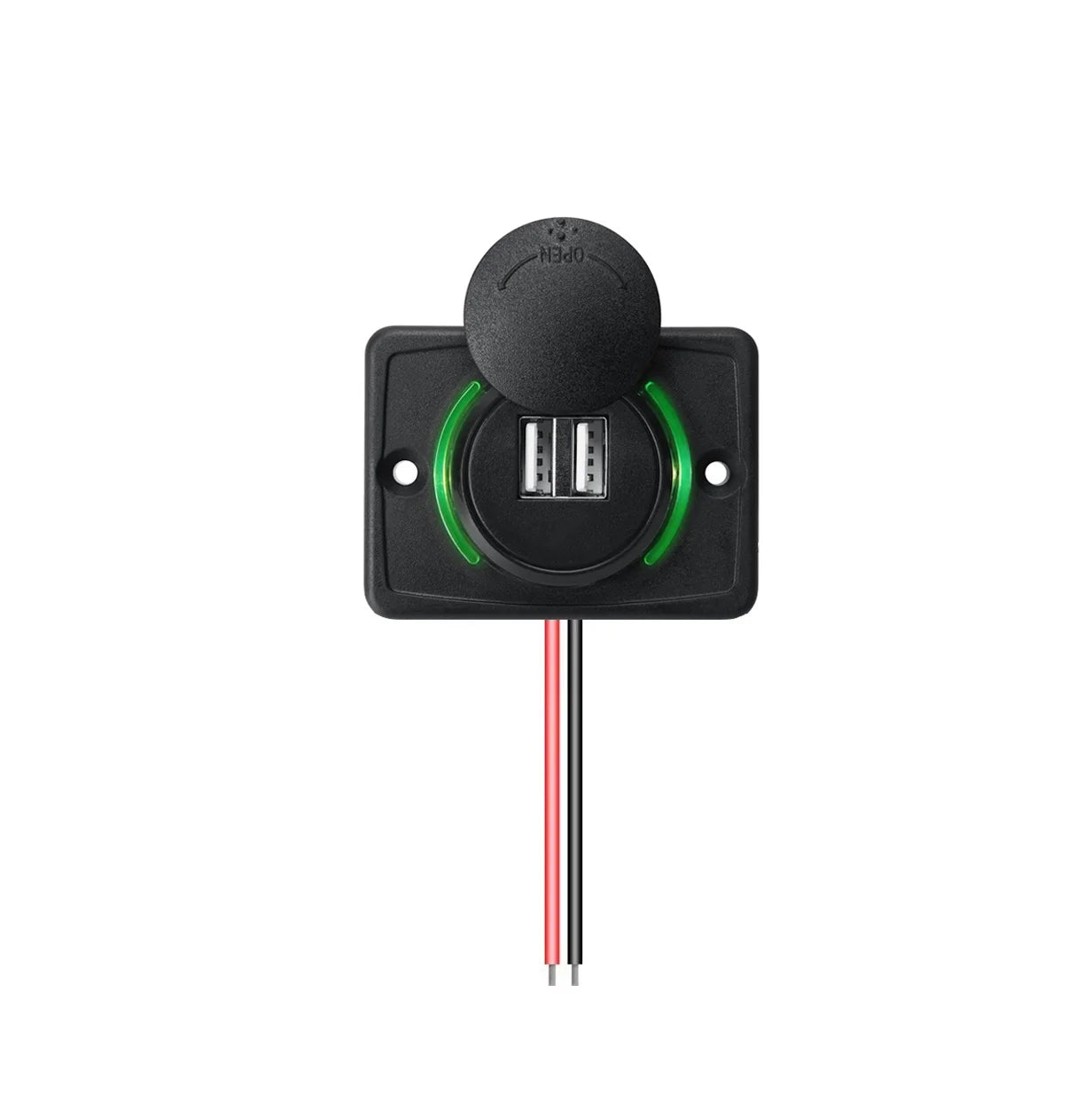 Dual USB Charger 12-24V 3.1A Car Charger Power Socket Adapter Phone Charging for Motorbike Car Boat ATV UTV Camper Caravans
