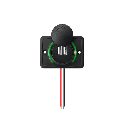 Dual USB Charger 12-24V 3.1A Car Charger Power Socket Adapter Phone Charging for Motorbike Car Boat ATV UTV Camper Caravans