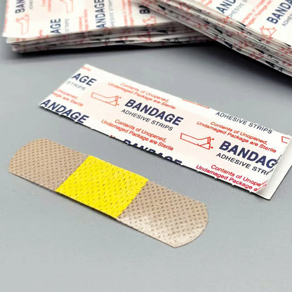 50/100Pcs Breathable Adhesive Plaster Cushion Bandage First Aid Gauze Pads for Sports Wrapping and Daily Minor Wound Care