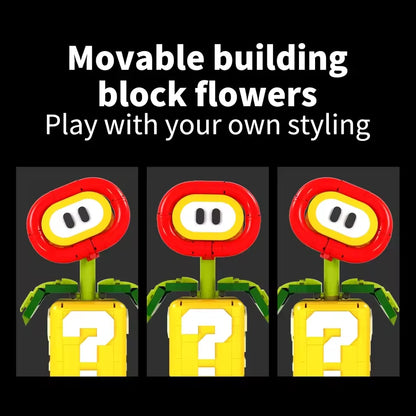New Creative Flame Flower Building Blocks MOC DIY Potted Plant Model Desktop Decor Birthday Christmas Gifts Carnivorous Plant