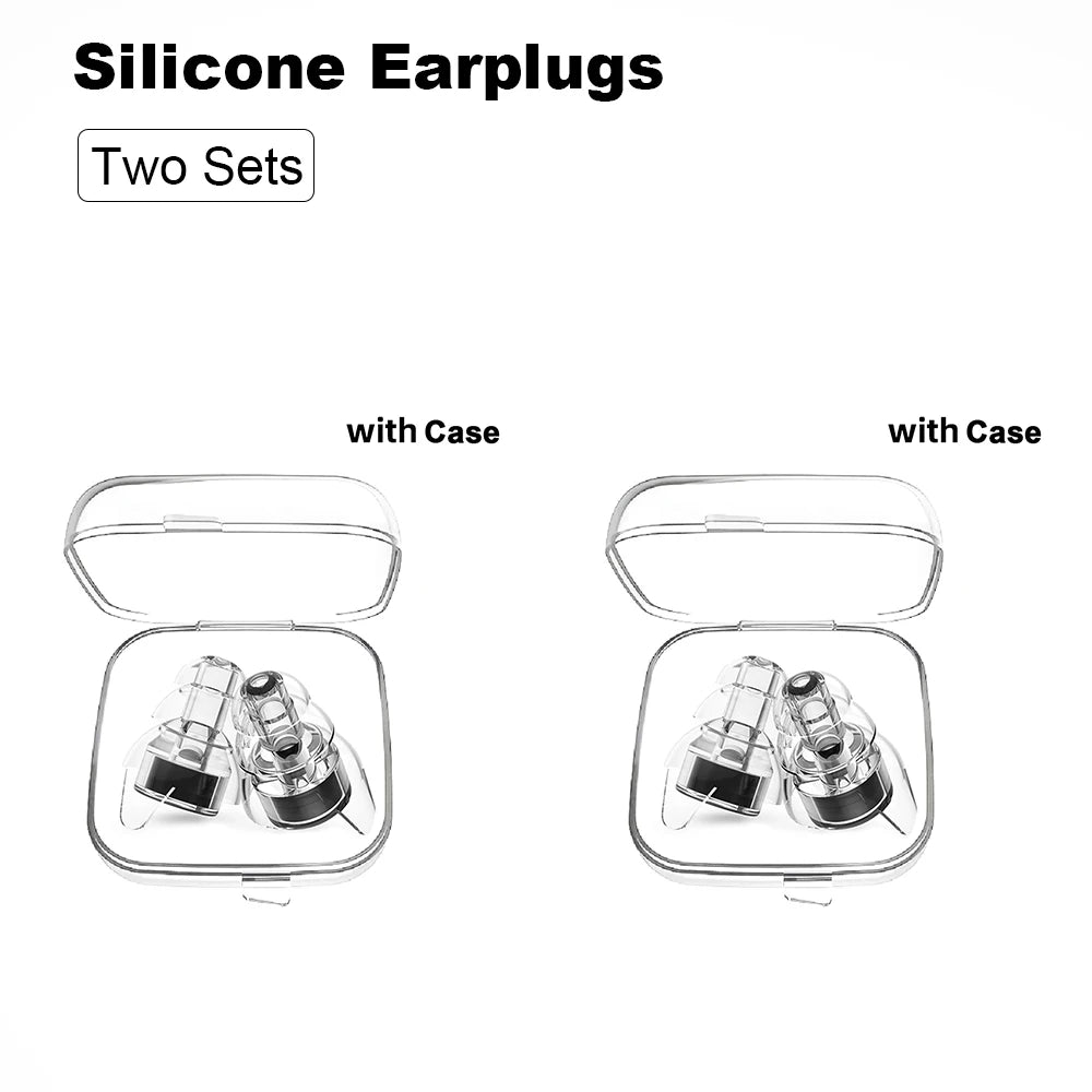 HUAK Silicone Earplugs High Fidelity with Storage Box for Concerts Musicians Motorcycles Noise Sensitivity Conditions and More