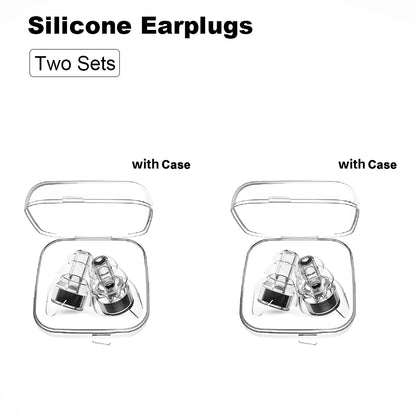 HUAK Silicone Earplugs High Fidelity with Storage Box for Concerts Musicians Motorcycles Noise Sensitivity Conditions and More