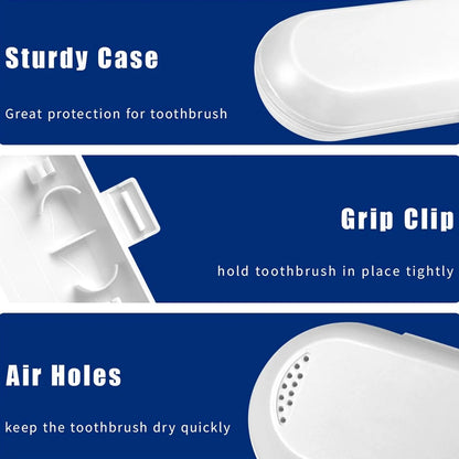 Electric Toothbrush Travel Case, Portable Toothbrush Protective Storage Box Compatible with Oral B & Philips Electric Toothbrush
