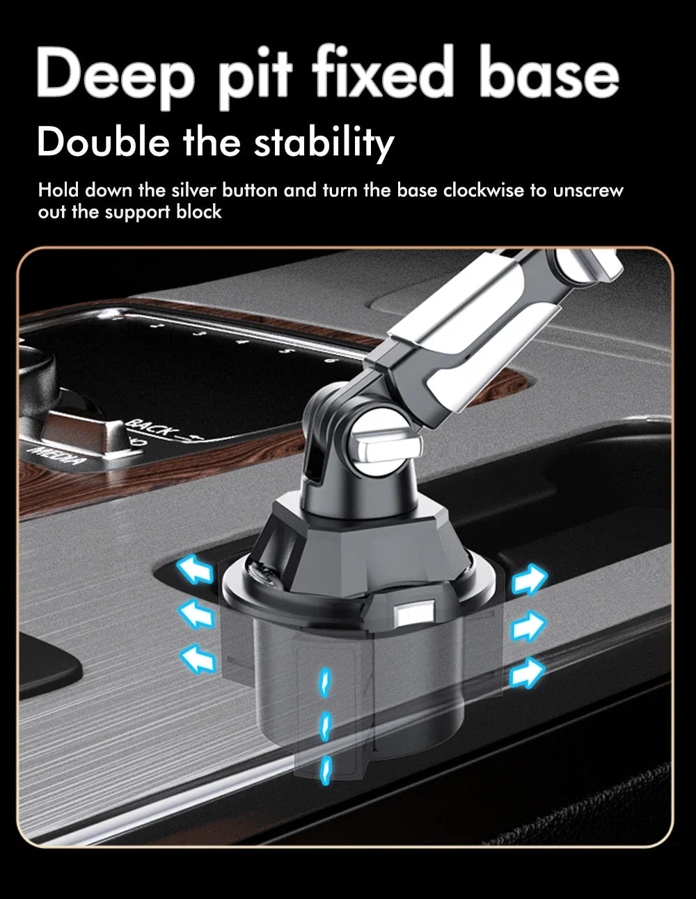 Car Cup Holder Phone Tablet Mount 360 Rotation Flexible Arm Stand For iPhone Android iPad Auto Interior Accessory Daily Use