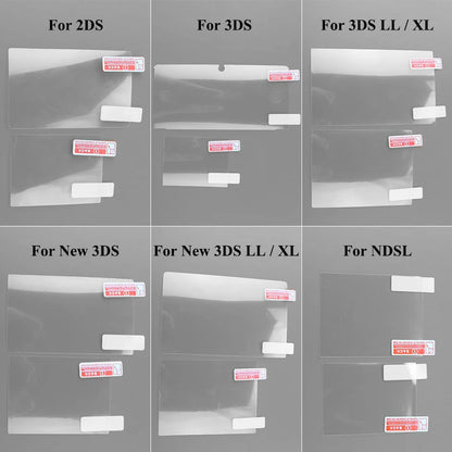 1PCS Top Bottom HD Clear Protective Film For NS NDSL NDSL for 2DS New 3DS XL LCD Screen Protector