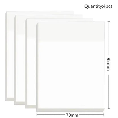 50 Sheets Transparent Sticky Note Pads Waterproof Self-Adhesive Memo Notepad School Office Supplies Stationery