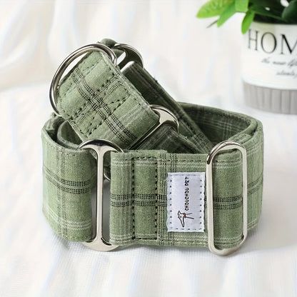 Martinagle Wide Adjustable Dog Collar, Soft Patterned Anti-Pull Collar for Medium-Sized Dogs, Suitable for Italian Greyhounds, Whippets, and Visual Hunting Dogs