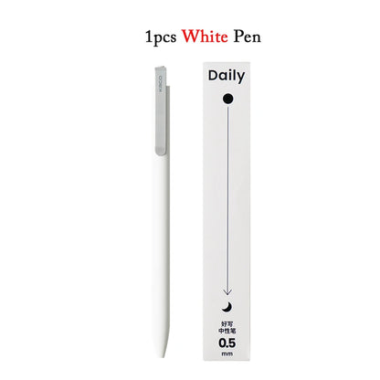 KACO Gel Pens Press Signature Pen Stationery Metal Pen Clip 0.5mm Black Ink Quicking Drying Large Capacity 800M Smooth Writing