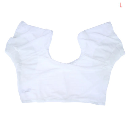 Transparent Mesh Ultra-thin Vest Absorbent Deodorant Pad Women T-shirt Washable Sweat Proof Under Top With Underarm Sweat Pads