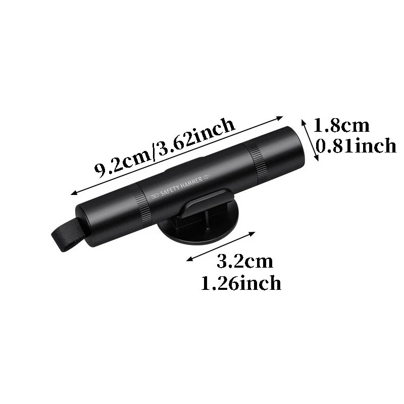 2 In 1 Car Safety Hammer Emergency Window Breaker Car Emergency Kit Cut Seat Belt Tungsten Steel Rescue Tool Auto Accessories