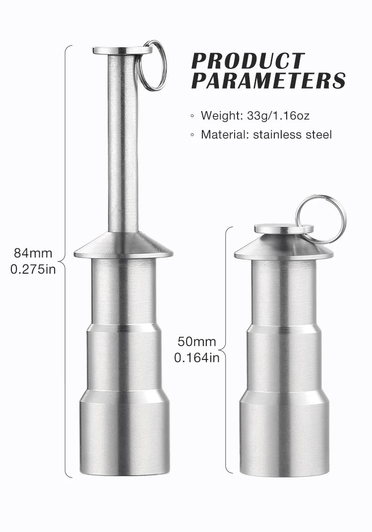 HAUT TON 1pc Stainless Steel Squid Hook Corrector Can Restore Deformed FishingHook Portable&Lightweight Fishing Tackle Accessory
