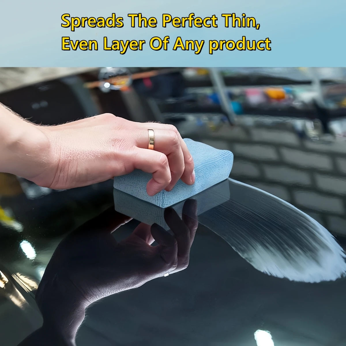 10PCS Microfibre Car Wax Applicator Pads Soft Auto Detailing Wax Sponge Rectangle Foam Car Paint Care Polishing Pad Car Cleaning