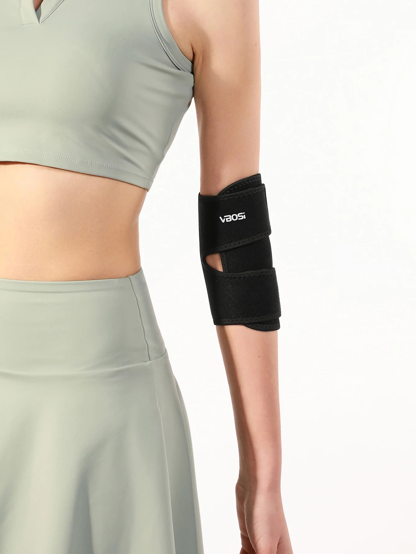 1 Piece Adjustable Neoprene Elbow Support Brace - Comfortable Sports Fitness Protector for Men and Women