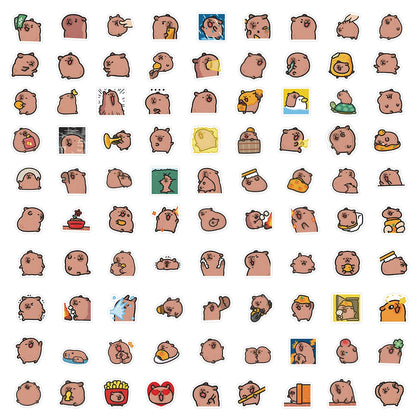 10/50/100pcs Capybaras Stickers Cartoon Cute Decals Toy Stationery Guitar Phone Bicycle Laptop Luggage Car Graffiti Kids Sticker