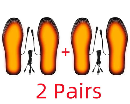 USB Heated Insoles for Shoes Electric Foot Warming Pad Winter Feet Warmer Sock Mat Outdoor Sports Shoe Heating Insole