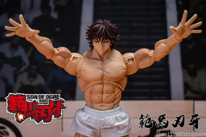1/12 Scale Anime Baki Hanma Oni Action Figure Real Man Assembly Model Figurine Office Desktop Decoration Ornaments Boy'S Gifts