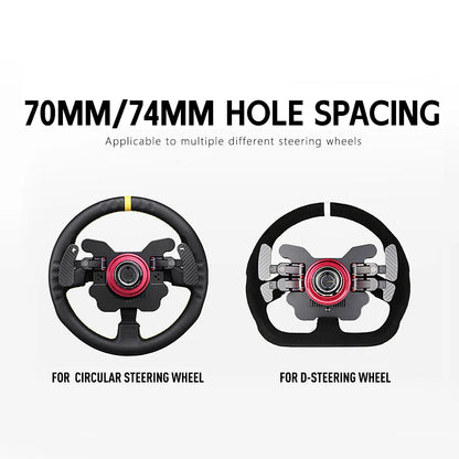 MUGE-New 6 Hole Racing Simulator Game Steering Wheel Quick Release Hub Adapter 70MM For MOZA Simagic M10 A/Mini Euro Truck QR040