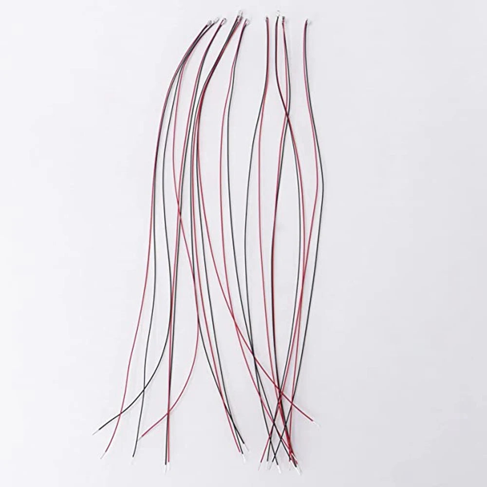 50Pcs/bag 0402 0603 DIY SMD Lamp Wired Micro Litz Led Pre-soldered Chip Wired 3V Railway Model Toy Light DIY Leads Wires 30cm