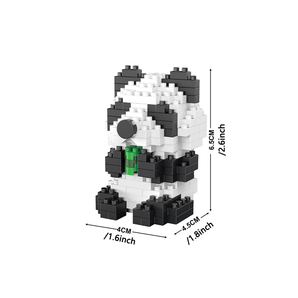 Parrot Puzzle Assembly Building Blocks Toys Animal Series 3D Model Micro Mini Diamond Brick Children Toy Pig Panda Hamster Snail