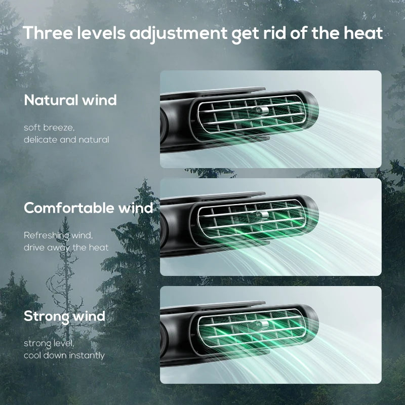 Portable Car Seat Cooling Fan Car Rear Backrest Electric Fan USB Power Supply Fan Air Conditioner Car Interior Accessories