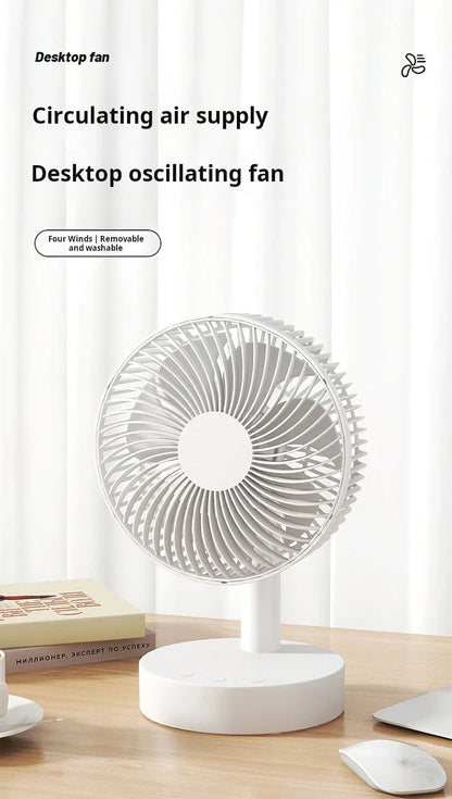 Youpin Fan Small White Desktop Timer Mute With Four-speed Adjustable Portable Fan Recharging Models Detachable Desk fan