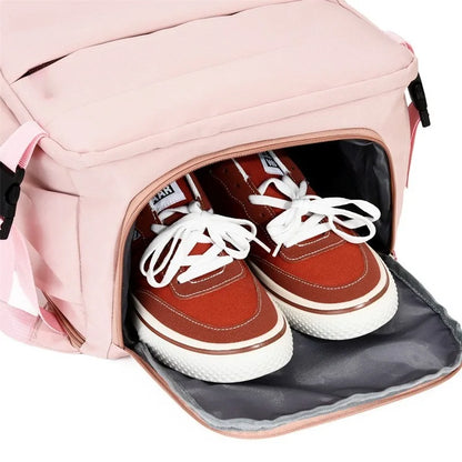 Lightweight Large Travel Backpack, Solid Color Minimalist Multifunctional Student School Bag