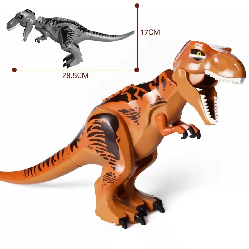 Jurassic World Brutal Raptor Building Blocks Dinosaur Model Tyrannosaurus Indominus T-Rex Assemble Educational Toy For Kids Gift