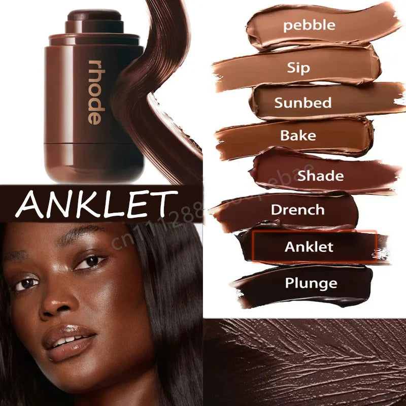 Rhodeskin Contour Stick Waterproof Bronzer Natural Finish Nose & Jawline Contouring Pocket Gift for Women Daily Party Makeup
