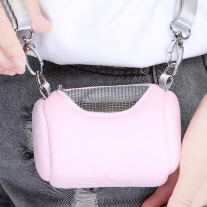 1Pc Small Pet Backpack Hamster Carrier Bag Portable Cylinder Satchel Flying Squirrel Travel Breathable Mesh Pouch Pet Supplies