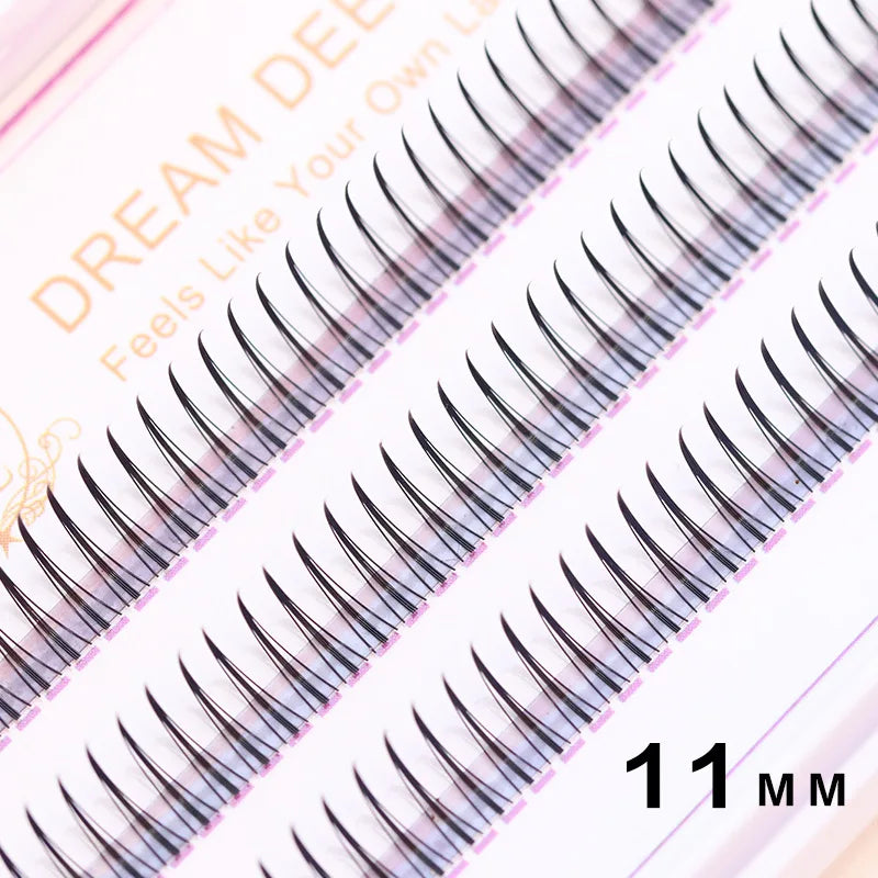 Brown Lashes A Type False Eyelashes 8-12mm Fake Lashes Natural Fairy Lash Korean Makeup Strand Eyelash Cluster Eye Lashes