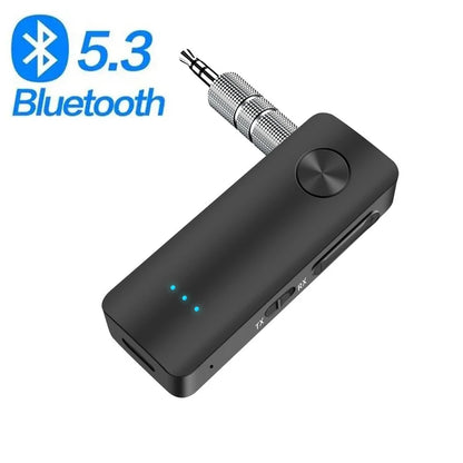 Bluetooth 5.3 Transmitter Receiver Adapter Wireless Audio For Car Music Headphone Speaker 3.5mm Jack AUX Wireless Audio Adapter