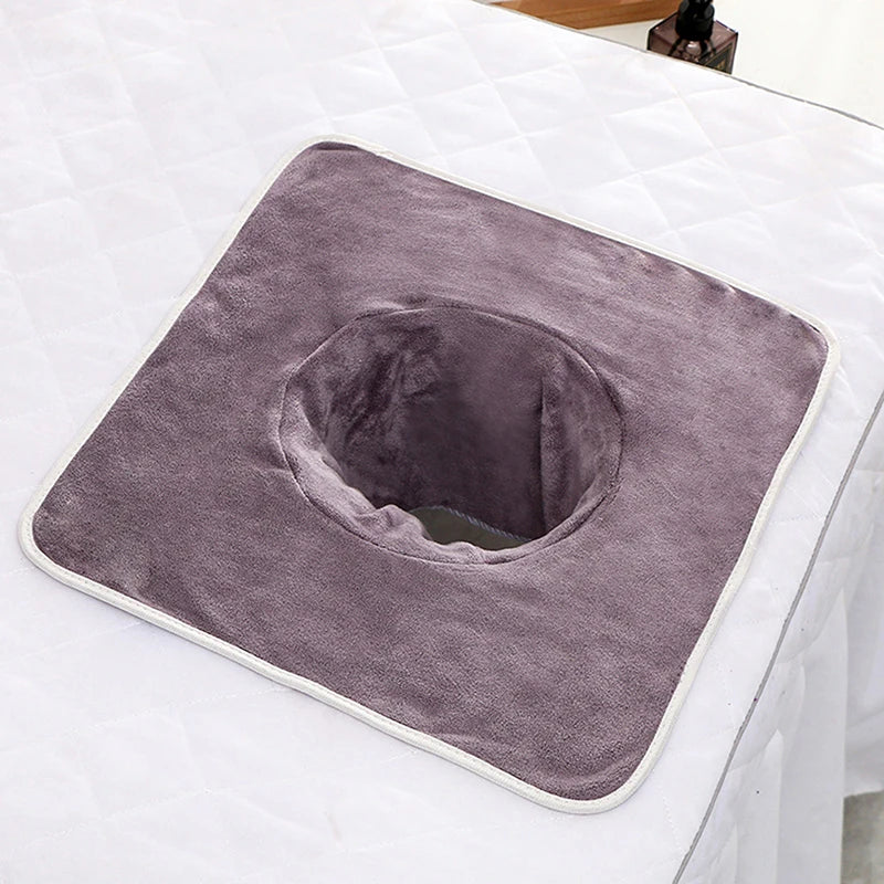 40*80cm Thickened Beauty SPA Massage Table Planking Face Towel With Hole Bed Bandana