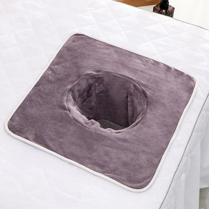 40*80cm Thickened Beauty SPA Massage Table Planking Face Towel With Hole Bed Bandana