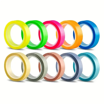 5 Roll 5 Colors Stickers Transparent Fluorescent Index Tabs Flags 5m Sticky Note Stationery Children Gift School Office Supplies