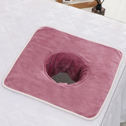 40*80cm Thickened Beauty SPA Massage Table Planking Face Towel With Hole Bed Bandana