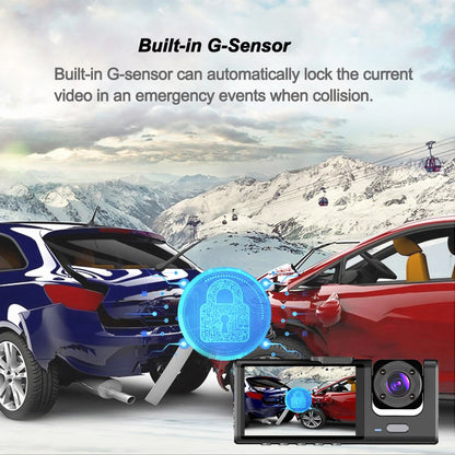 Wifi 3 Channel Dash Cam Night Vision Loop Recording & 2" IPS Screen 1080P 2/3Camera DVR Recorder, Video Recorder, Vehicle DVR
